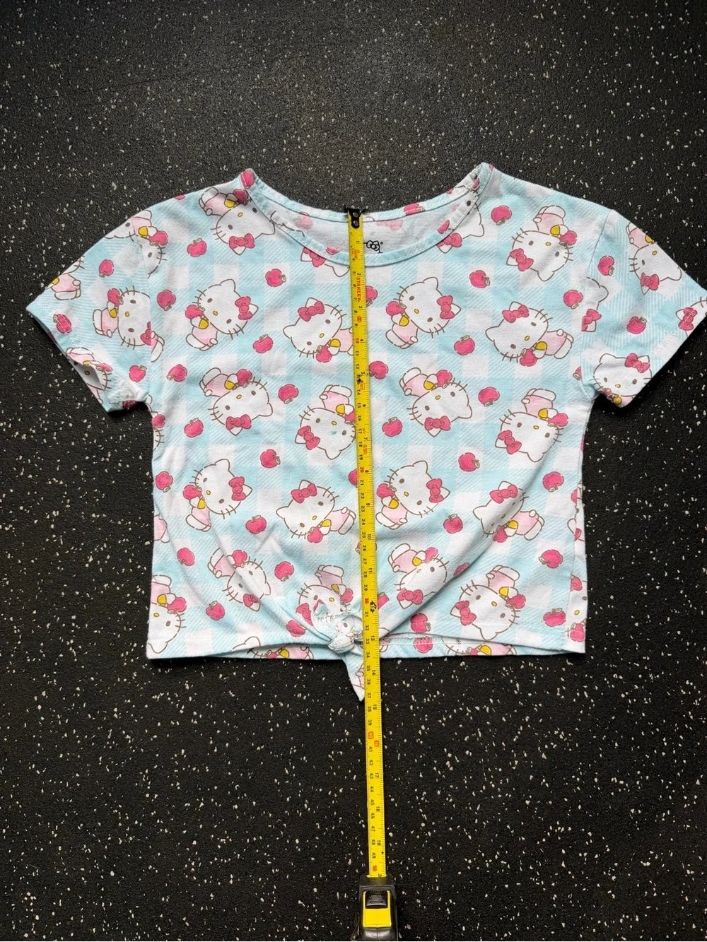 Girls Size 6 Hello Kitty Top & Denim Wide Leg Pants Outfit Set
